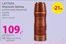 Hebe LATTAFA Khamrah Qahwa parfémovaný deodorant nabídka