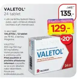 Magistra lékárny Valetol nabídka