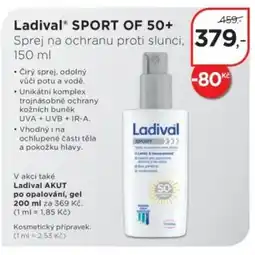 Magistra lékárny Ladival Sport OF 50+ nabídka