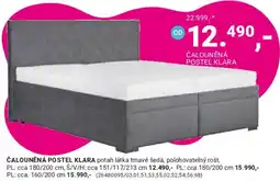 Möbelix Čalouněná postel Klara nabídka