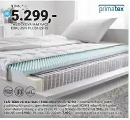 Möbelix Taštičková Matrace exklusiv plus H2/H3 nabídka
