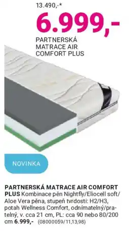 Möbelix Partnerská matrace Air Comfort plus nabídka
