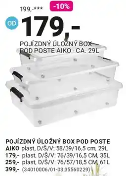 Möbelix Pojízdný úložný box pod poste Aiko nabídka