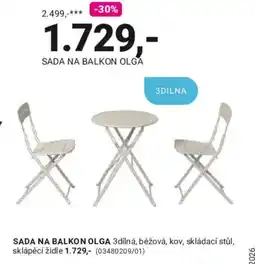 Möbelix Sada na balkon Olga nabídka
