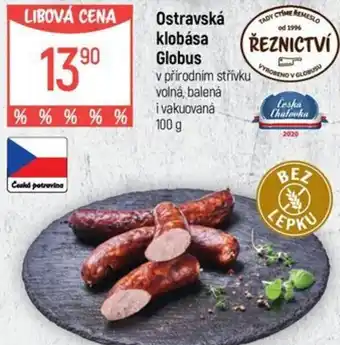 Globus Ostravská klobása Globus nabídka