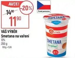 Globus VÁŠ VÝBĚR Smetana na vaření 12% nabídka