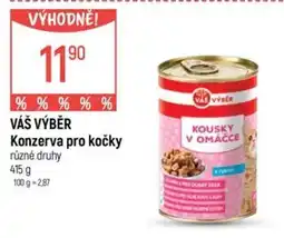 Globus VÁŠ VÝBĚR Konzerva pro kočky nabídka