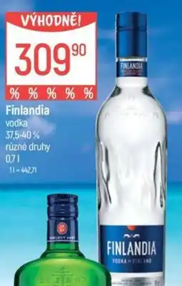 Globus Finlandia vodka 37,5-40% nabídka