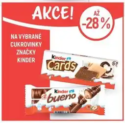 Globus Na vybrané cukrovinky značky kinder nabídka
