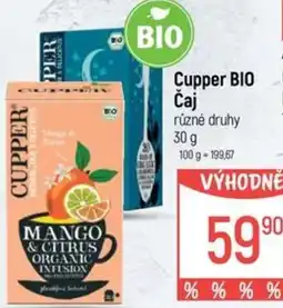 Globus Cupper BIO Čaj nabídka