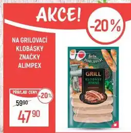 Globus Na grilovací klobásky značky alimpex nabídka