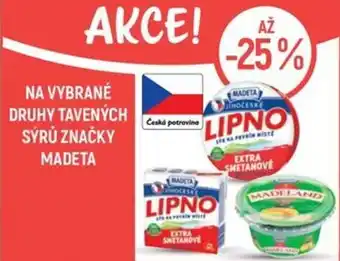 Globus Na vybrané druhy tavených sýrů značky madeta nabídka