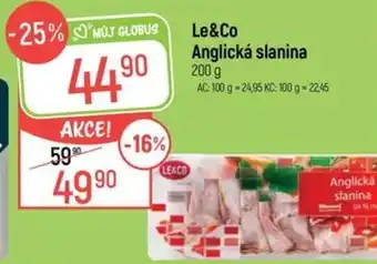Globus Le&Co Anglická slanina nabídka
