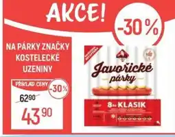 Globus Na párky značky kostelecké uzeniny nabídka