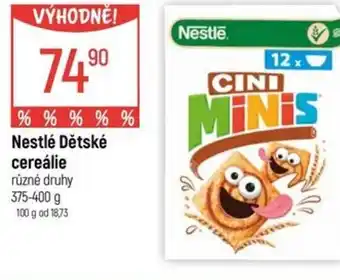 Globus Nestlé Dětské cereálie nabídka