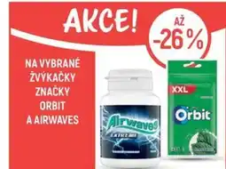 Globus Na vybrané žvýkačky značky orbit airwaves nabídka