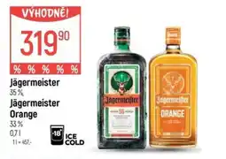 Globus Jägermeister 35% Jägermeister Orange 33% nabídka