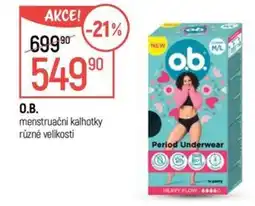 Globus O.B. menstruační kalhotky nabídka