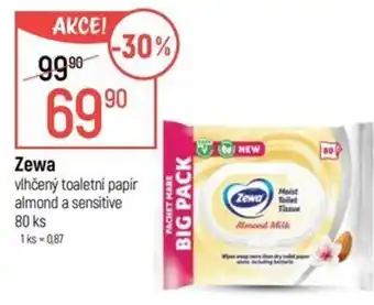 Globus Zewa vlhčený toaletní papír almond a sensitive nabídka
