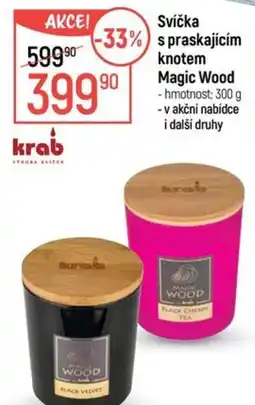 Globus Svíčka s praskajícím knotem Magic Wood nabídka