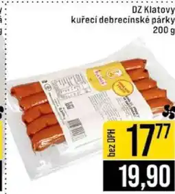 Jip DZ Klatovy kuřecí debrecinské párky nabídka
