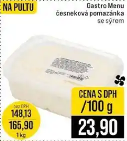 Jip Gastro menu česneková pomazánka se sýrem nabídka