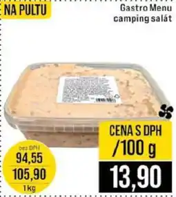 Jip Gastro menu camping salát nabídka