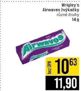 Jip Wrigley's Airwaves žvýkačky nabídka