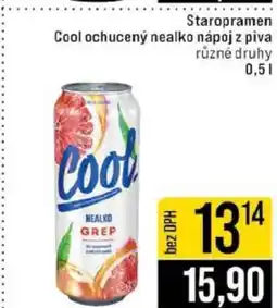 Jip Staropramen Cool ochucený nealko nápoj z piva nabídka