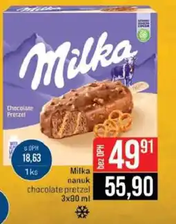 Jip Milka nanuk chocolate pretzel nabídka