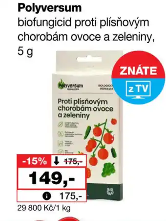 Polyversum biofungicid proti plísňovým chorobám ovoce a zeleniny