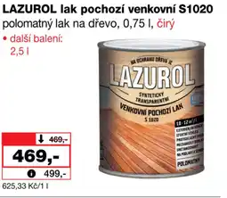 Barvy a laky drogerie LAZUROL lak pochozí venkovní S1020 nabídka