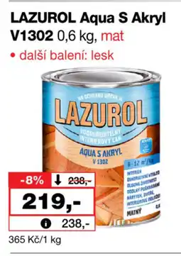 Barvy a laky drogerie LAZUROL Aqua S Akryl V1302 nabídka