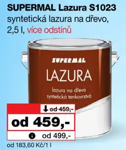 Barvy a laky drogerie SUPERMAL Lazura S1023 syntetická lazura na dřevo nabídka