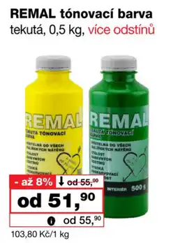 Barvy a laky drogerie REMAL tónovací barva tekutá nabídka