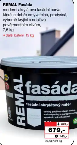 Barvy a laky drogerie REMAL Fasáda nabídka