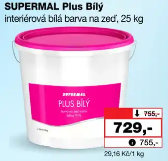 Barvy a laky drogerie SUPERMAL Plus Bílý interiérová bílá barva na zeď nabídka