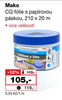Barvy a laky drogerie Mako CQ fólie s papírovou páskou nabídka
