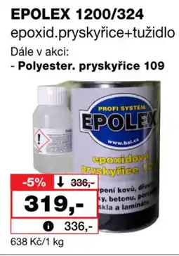 Barvy a laky drogerie EPOLEX 1200/324 epoxid.pryskyřice+tužidlo nabídka