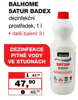 Barvy a laky drogerie BALHOME Satur badex dezinfekční prostředek nabídka