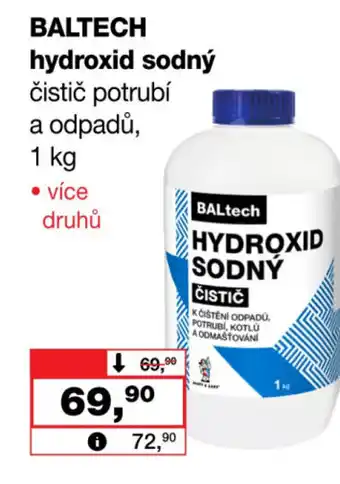 Barvy a laky drogerie BALTECH hydroxid sodný čistič potrubí a odpadů nabídka