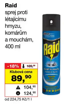Barvy a laky drogerie Raid sprej proti létajícímu hmyzu, komárům a mouchám nabídka
