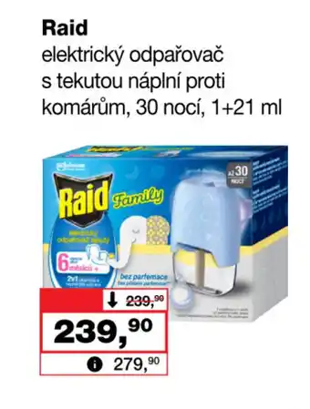 Barvy a laky drogerie Raid elektrický odpařovač s tekutou náplní proti komárům, 30 nocí nabídka