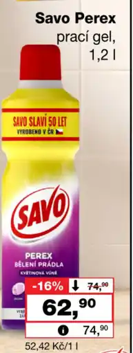 Barvy a laky drogerie Savo Perex prací gel nabídka