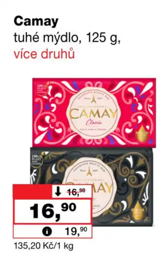 Barvy a laky drogerie Camay tuhé mýdlo nabídka