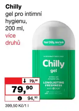 Barvy a laky drogerie Chilly gel pro intimní hygienu nabídka