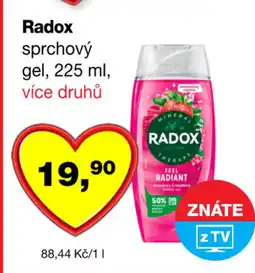Barvy a laky drogerie Radox sprchový gel nabídka