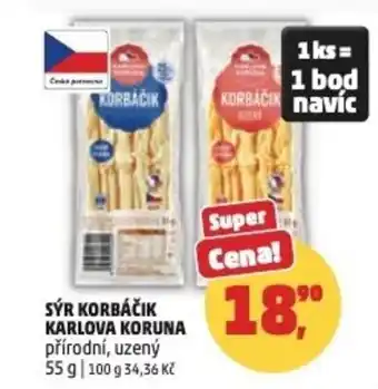 Penny Market Sýr korbáčik Karlova Koruna nabídka
