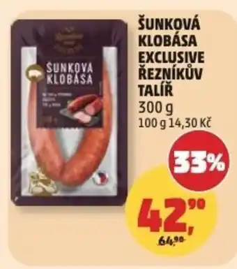 Penny Market Šunková klobása exclusive Řezníkův Talíř nabídka