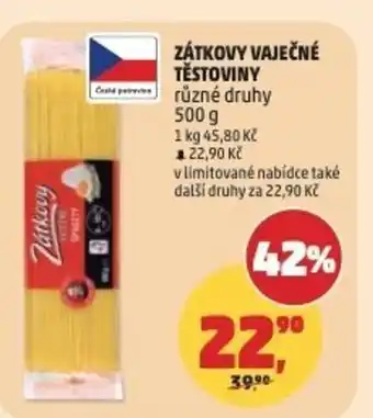 Penny Market Zátkovy vaječné těstoviny nabídka
